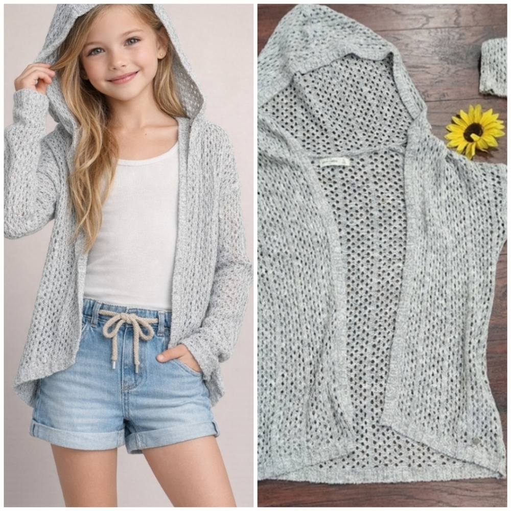 ABERCROMBIE HOODIE CROCHET CARDIGAN